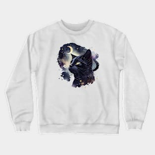 Watercolor cat art Crewneck Sweatshirt